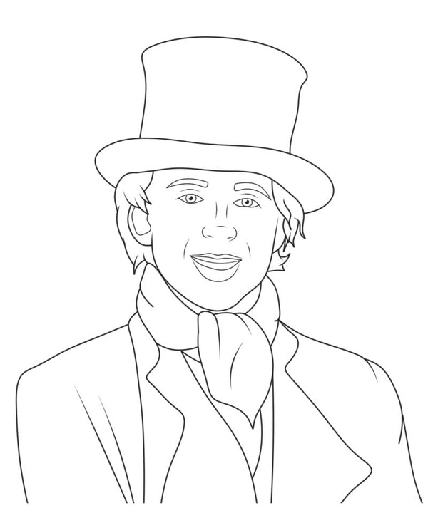 Yazdırmak için Wonka'yı çizin Boyama Sayfası