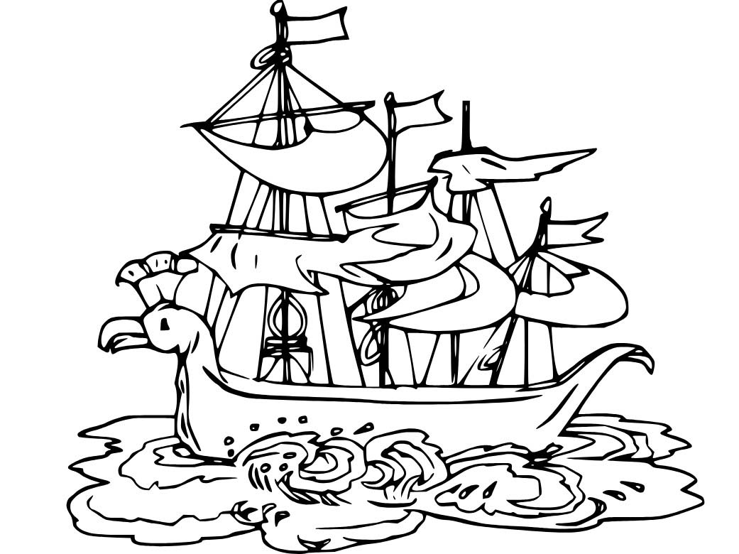 Yelkenli Kolay Boyama Sayfası