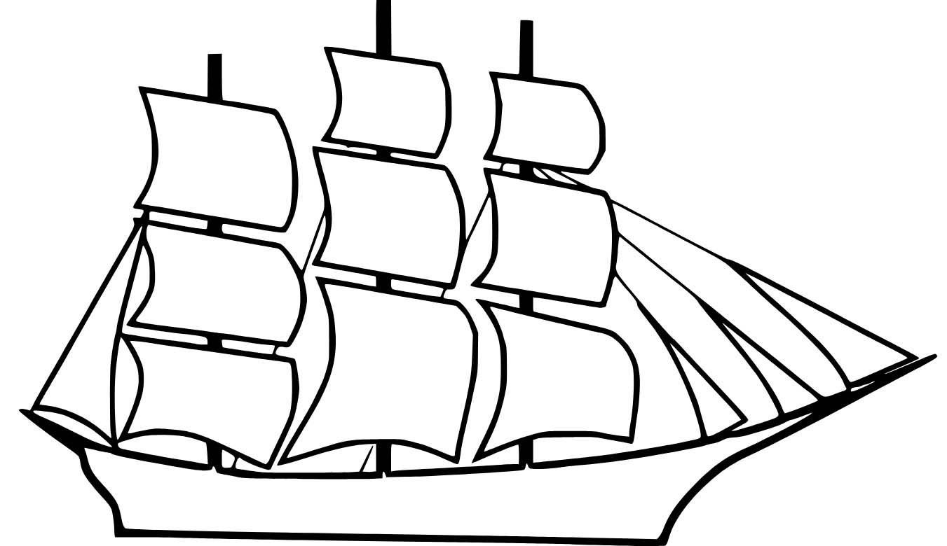 Yelkenli yazdırılabilir Boyama Sayfası