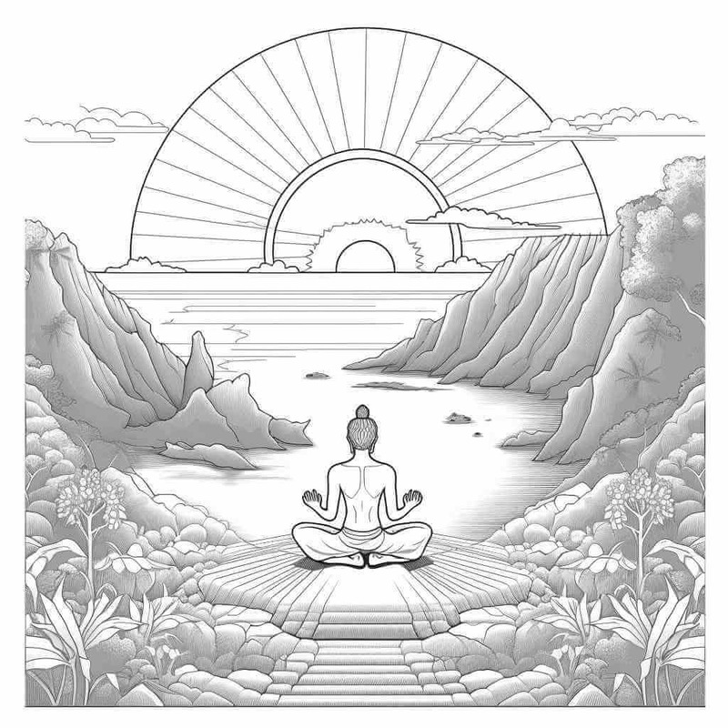 Yoga çocuklar için Boyama Sayfası