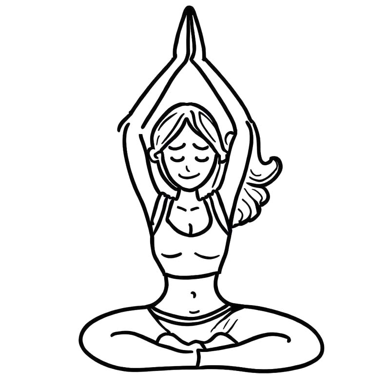 Yoga resim Boyama Sayfası