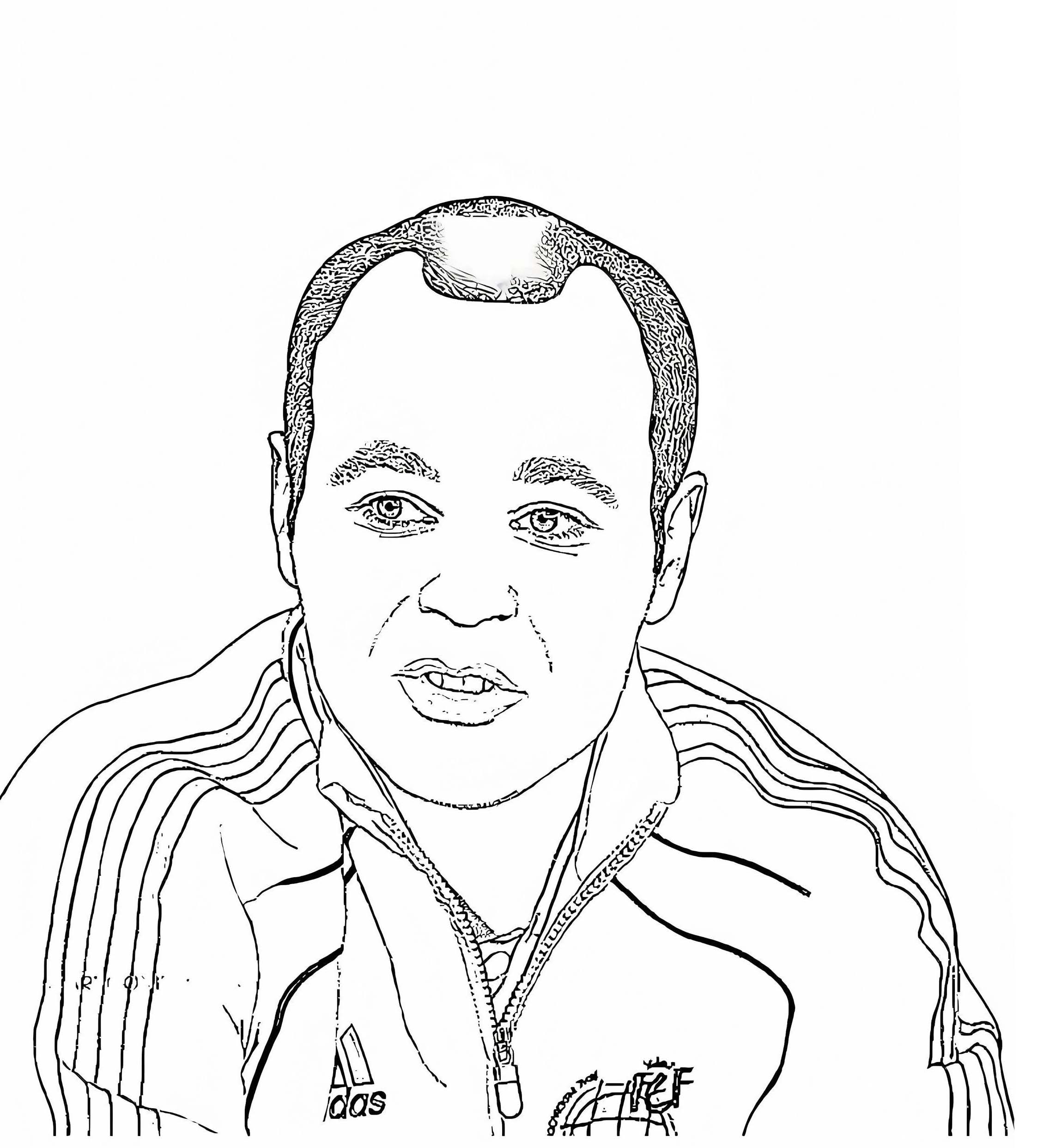 Yüz Andrés Iniesta Boyama Sayfası