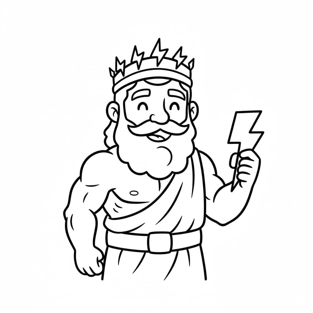 Zeus Ücretsiz Yazdırılabilir Boyama Sayfası
