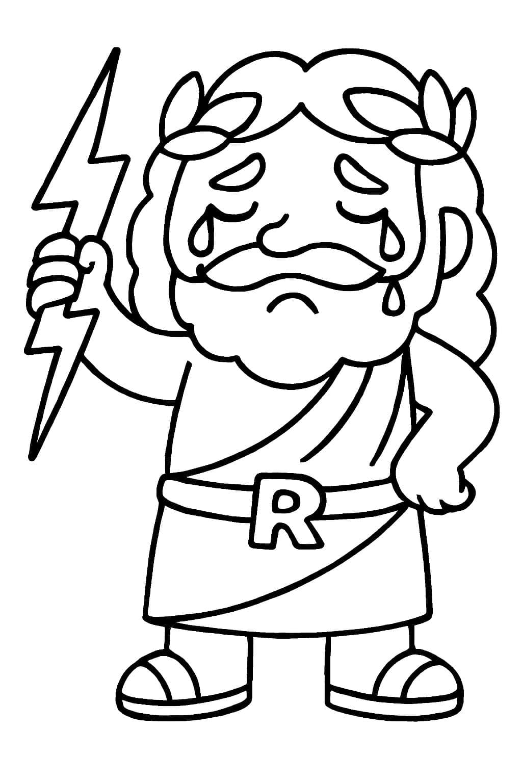 Zeus Yazdırılabilir Boyama Sayfası