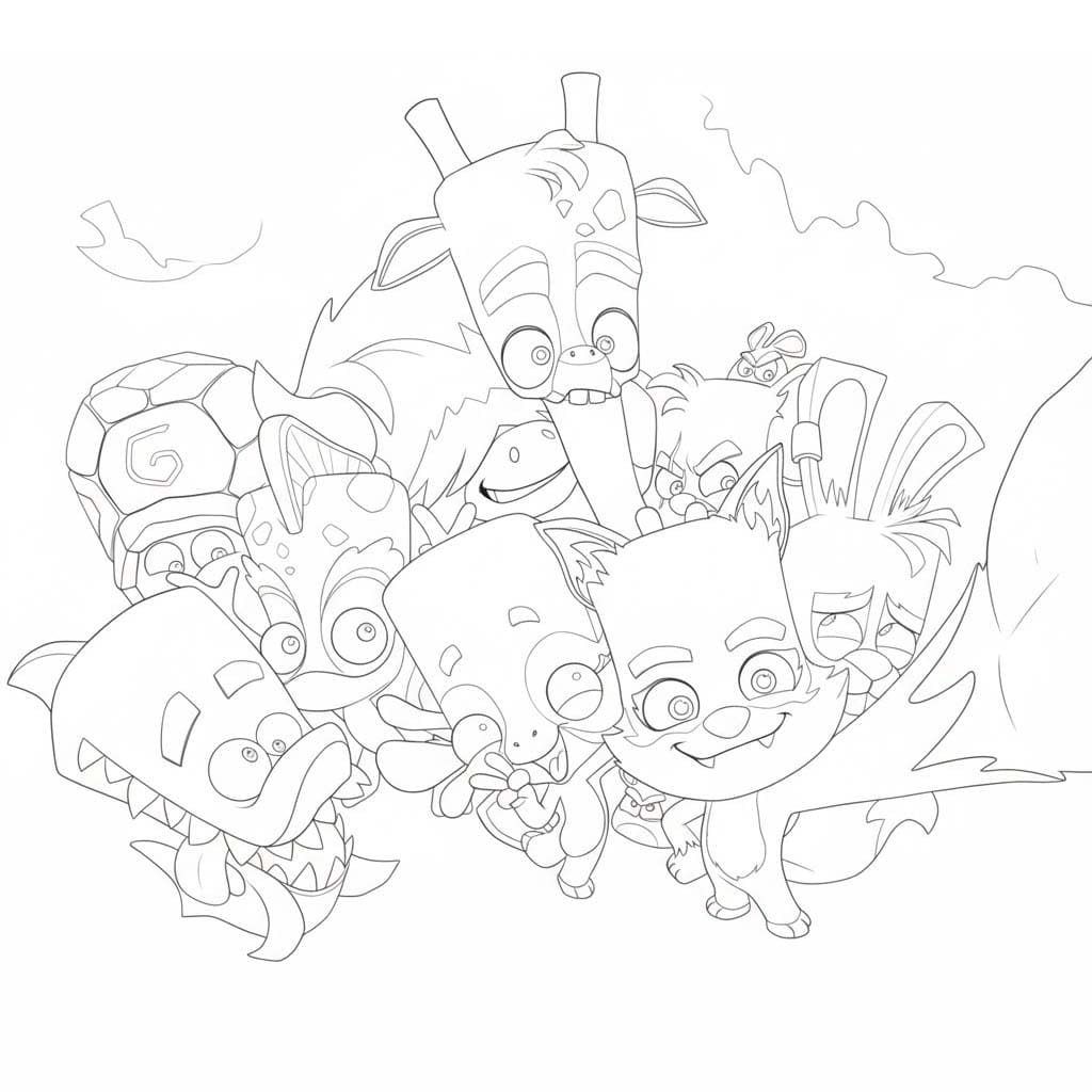 Zooba Yazdırılabilir Boyama Sayfası