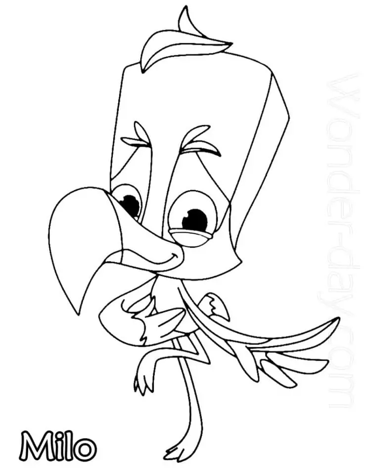 Zooba çocuklar için kolay Boyama Sayfası