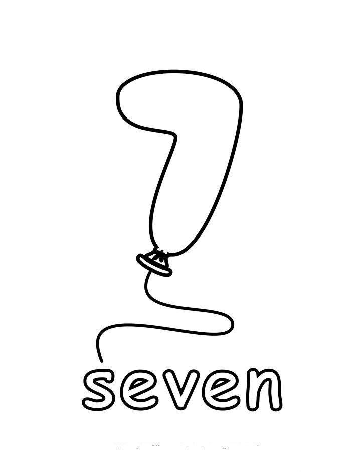 7 Rakamı (Yedi) Boyama Sayfaları – Boyama Online