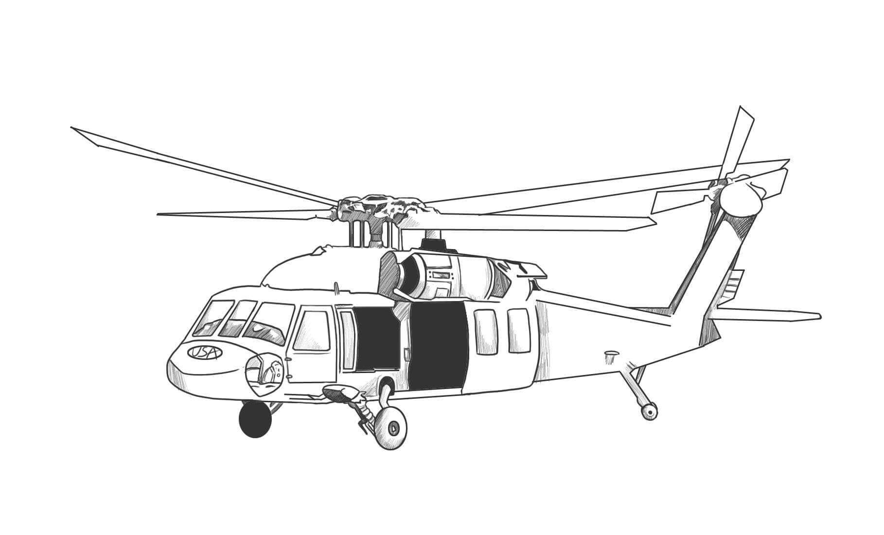 İnanılmaz Helikopter Boyama Sayfası – Boyama Online 