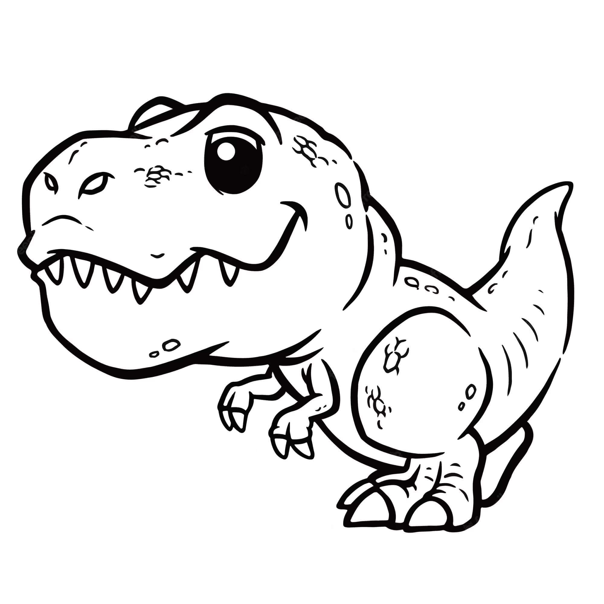 Chibi T Rex Boyama Sayfası – Boyama Online