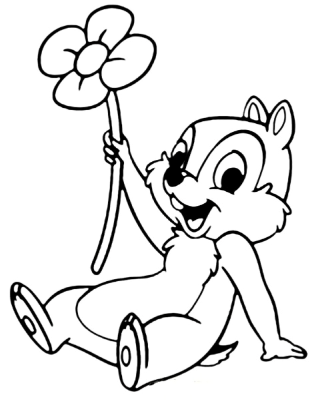 Chip Tutma Çiçeği Boyama Sayfası Boyama Online