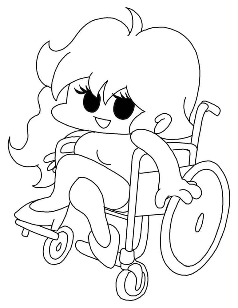 Girlfriend FNF Boyama Sayfası Boyama Online