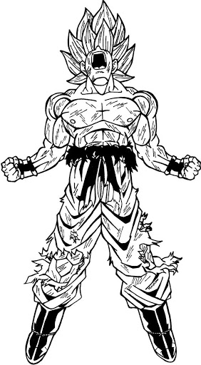 Goku çığlıkları Boyama Sayfası – Boyama Online