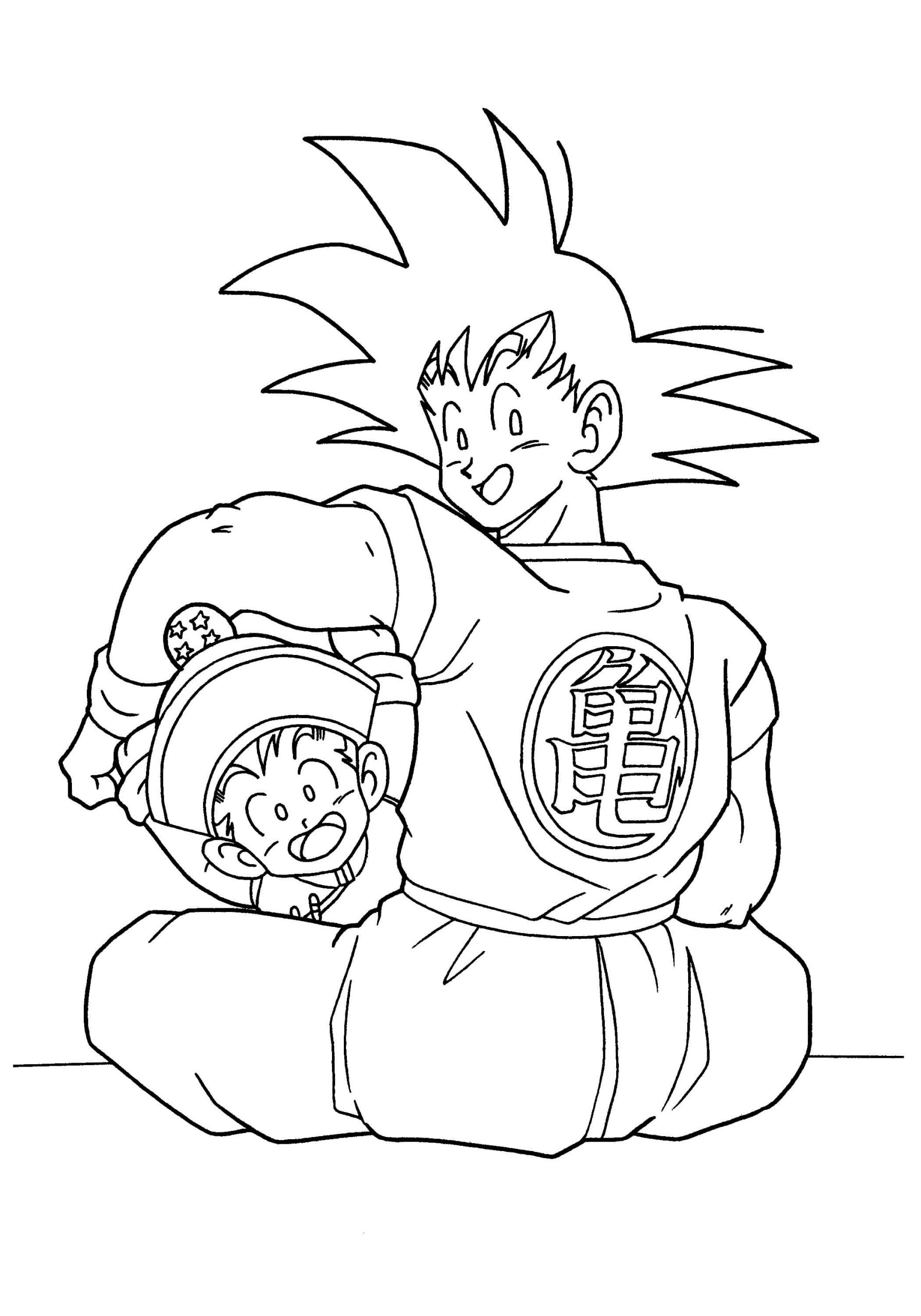 Goku Ve gohan Coloring Page.