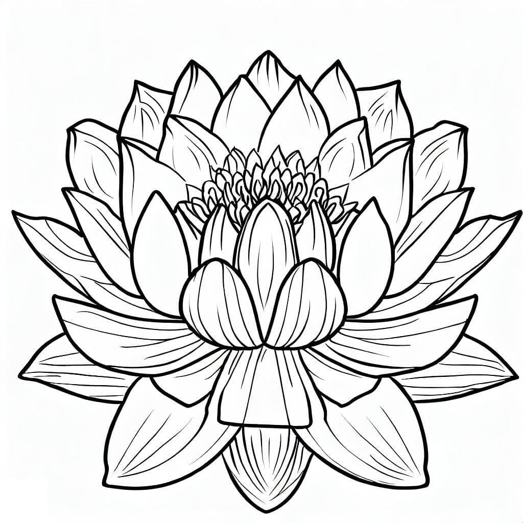 Güzel Lotus Boyama Sayfası – Boyama Online