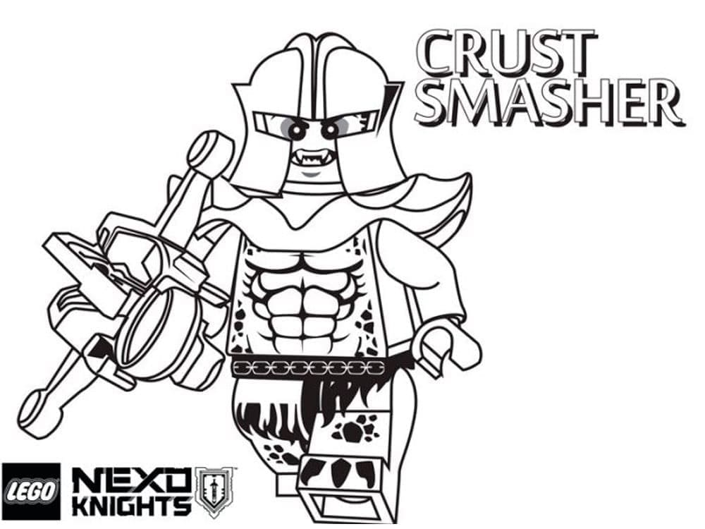 Lego Nexo Knights'tan Kabuk Parçalayıcı Boyama Sayfası Boyama Online