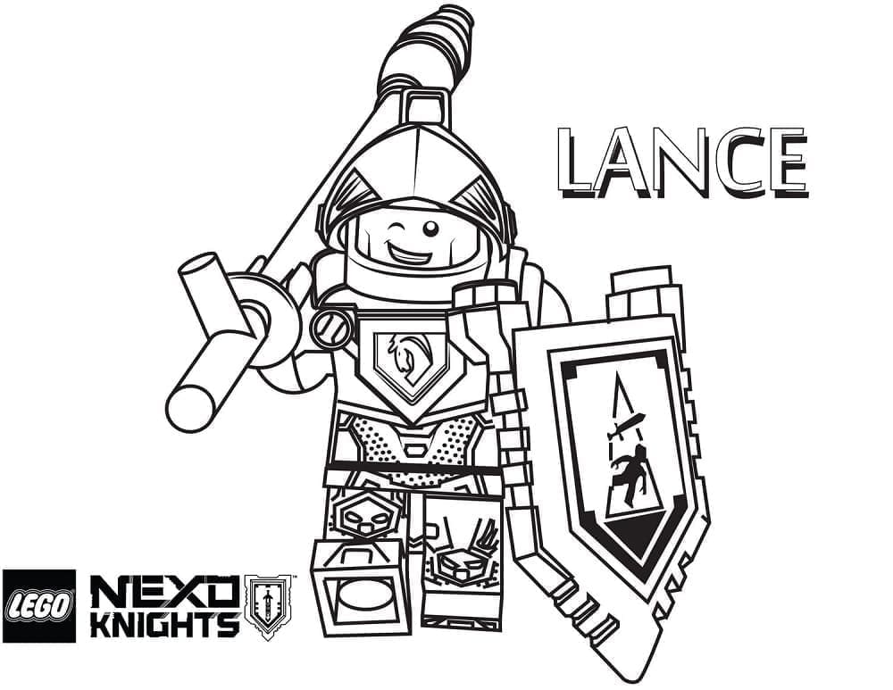 Lego Nexo Knights'tan Lance Boyama Sayfası – Boyama Online