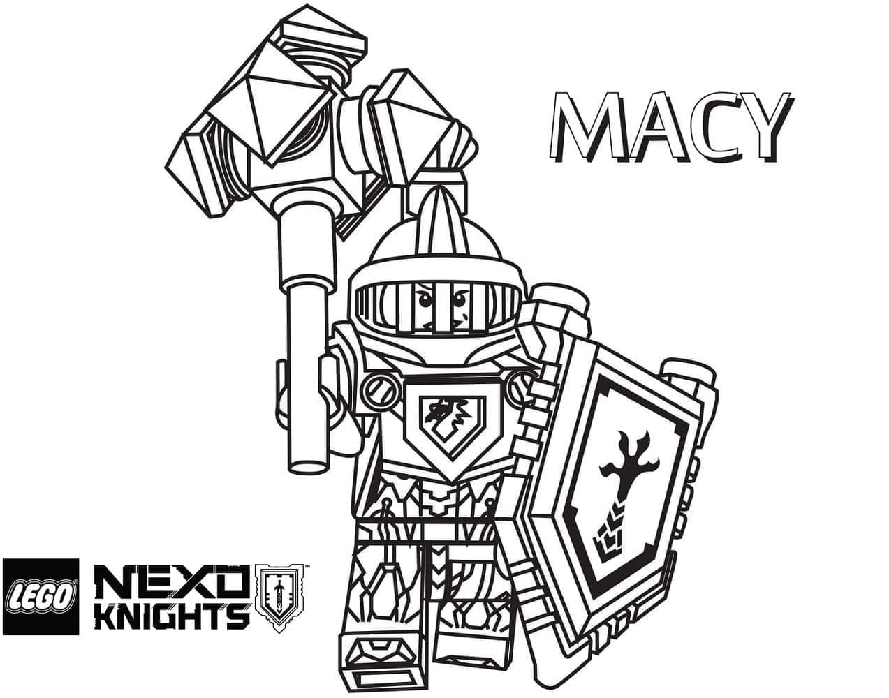 Lego Nexo Knights'tan Macy Boyama Sayfası – Boyama Online