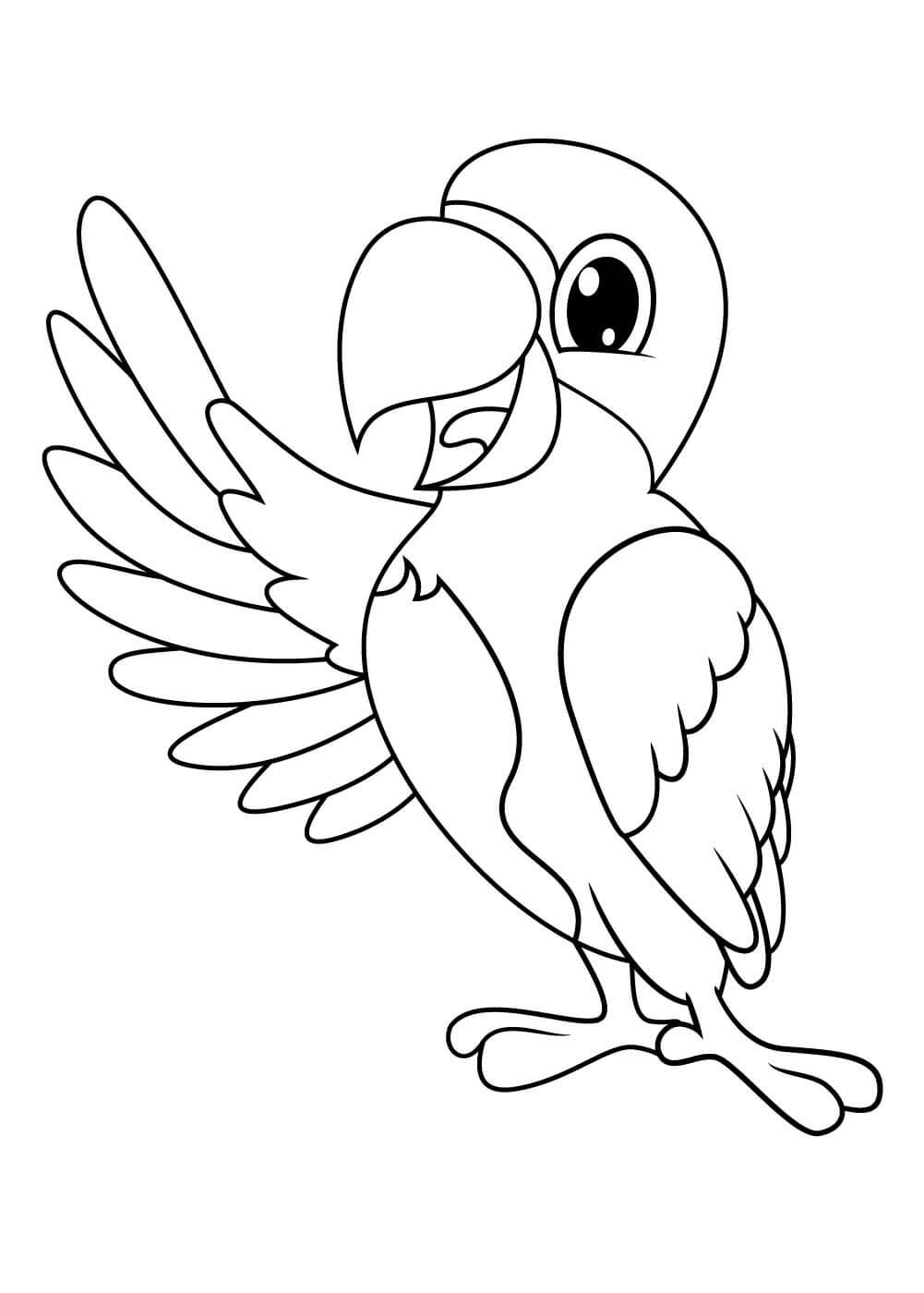 Математическая раскраска попугай