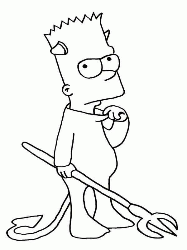 Açıklama :şeytan Bart Simpson *Descarga e Imprimir la dibujos de şeytan Bar...