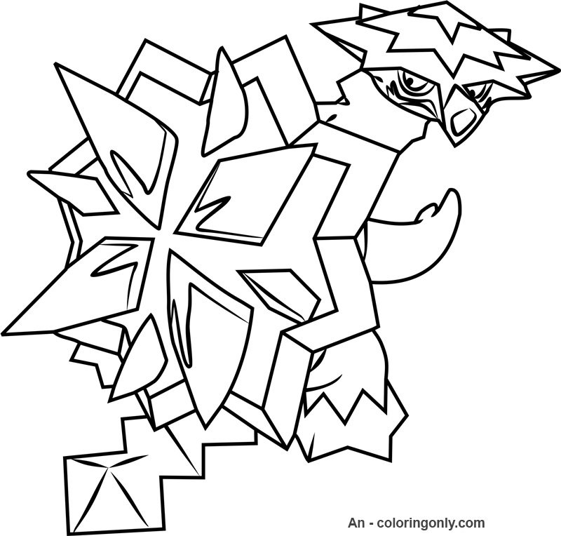 stonjourner coloring page printable pokemon