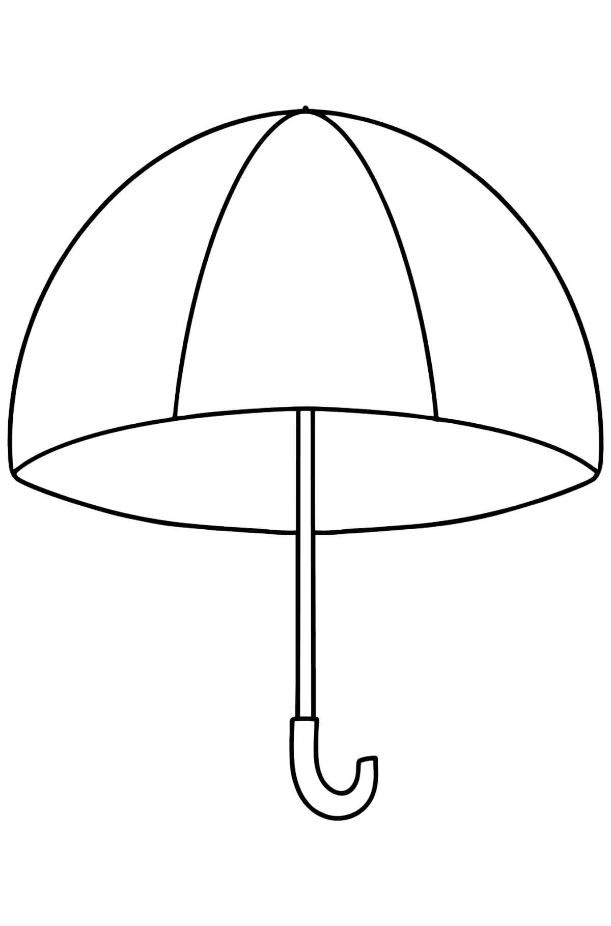 Зонтик раскраска для детей 3-4 лет
